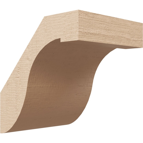 Ekena Millwork 5-inch W x 6-inch D x 6-inch H Del Monte Rough Cedar Woodgrain TimberThane Knee Brace, Primed BRCUR05X06X06DELRCPR - main